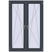 Okna skrzydłowe 1050x1550 mm REHAU ENERGY-SAVING SYNEGO MD ANTHRACITE_GREY_STRUKTURAL dwustronny