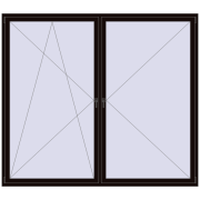 REHAU ENERGY-SAVING SYNEGO MD 2500x2200 mm BLACK_BROWN two-sided