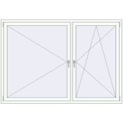 REHAU ENERGY-SAVING SYNEGO MD 2060x1430 mm DARK_OAK zewnętrzny