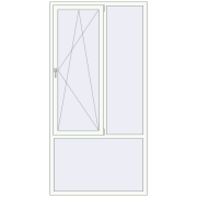REHAU RENOVATION EURO 70 1240x2470 mm RAL 9016 Traffic white two-sided