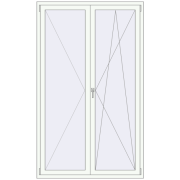 REHAU OPTIMUM EURO-DESIGN 70 1300x2150 mm RAL 9016 Traffic white two-sided