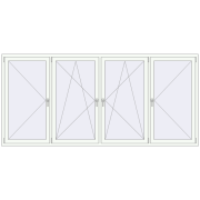 Okna skrzydłowe 3000x1400 mm KORSA BRILLANT DESIGN