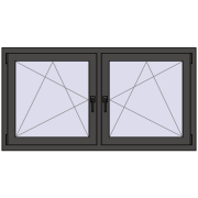 REHAU ENERGY-SAVING SYNEGO MD 1500x755 mm BASALT_GREY dwustronny REHAU ENERGY-SAVING SYNEGO MD 1500x755 mm BASALT_GREY dwustronny