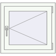 REHAU OPTIMUM EURO-DESIGN 70 730x600 mm RAL 9016 Traffic white two-sided