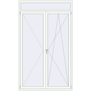 REHAU ENERGY-SAVING SYNEGO MD 1485x2485 mm RAL 9016 Traffic white two-sided