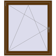 REHAU OPTIMUM EURO-DESIGN 70 1090x1250 mm WALNUT two-sided
