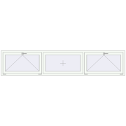 REHAU OPTIMUM EURO-DESIGN 70 3000x600 mm ANTHRACITE_GREY_STRUKTURAL external
