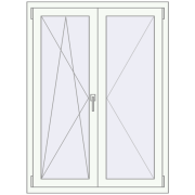 REHAU OPTIMUM EURO-DESIGN 70 1000x1350 mm RAL 9016 Traffic white two-sided