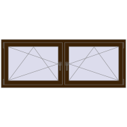 REHAU ENERGY-SAVING SYNEGO MD 1770x710 mm DARK_OAK two-sided
