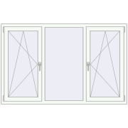 REHAU ENERGY-SAVING SYNEGO MD 1800x1150 mm RAL 9016 Traffic white two-sided