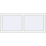 REHAU OPTIMUM EURO-DESIGN 70 1300x550 mm RAL 9016 Traffic white two-sided