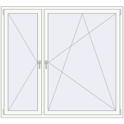 REHAU OPTIMUM EURO-DESIGN 70 1750x1600 mm RAL 9016 Traffic white dwustronny REHAU OPTIMUM EURO-DESIGN 70 1750x1600 mm RAL 9016 Traffic white dwustronny