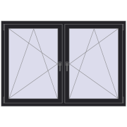 REHAU ENERGY-SAVING SYNEGO MD 1680x1130 mm BLACK_ULTI-MATT dwustronny REHAU ENERGY-SAVING SYNEGO MD 1680x1130 mm BLACK_ULTI-MATT dwustronny