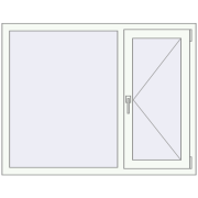 Okna skrzydłowe 1300x1015 mm KORSA BRILLANT DESIGN