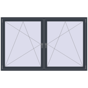 REHAU OPTIMUM EURO-DESIGN 70 2100x1300 mm ANTHRACITE_GREY_STRUKTURAL two-sided