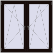 REHAU OPTIMUM EURO-DESIGN 70 1400x1400 mm BLACK_BROWN two-sided