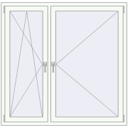 REHAU OPTIMUM EURO-DESIGN 70 1470x1430 mm GOLDEN OAK external