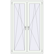 REHAU OPTIMUM EURO-DESIGN 70 1048x1731 mm ANTHRACITE_GREY_STRUKTURAL external