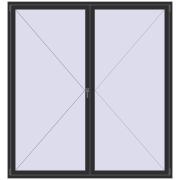 REHAU OPTIMUM EURO-DESIGN 70 2100x2250 mm ANTHRACITE_GREY_GLATT two-sided