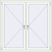 REHAU BRILLANT DESIGN 1400x1400 mm RAL 9016 Traffic white two-sided