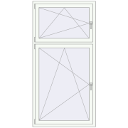 REHAU OPTIMUM EURO-DESIGN 70 1000x2000 mm RAL 9016 Traffic white two-sided
