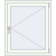 REHAU OPTIMUM EURO-DESIGN 70 800x1000 mm RAL 9016 Traffic white two-sided