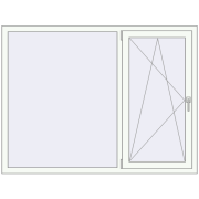 REHAU OPTIMUM EURO-DESIGN 70 1650x1250 mm RAL 9016 Traffic white two-sided