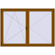 REHAU OPTIMUM EURO-DESIGN 70 2000x1400 mm GOLDEN OAK dwustronny