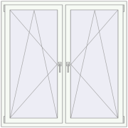 REHAU BRILLANT DESIGN 1450x1450 mm RAL 9016 Traffic white two-sided