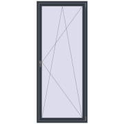 REHAU OPTIMUM EURO-DESIGN 70 1000x2400 mm ANTHRACITE_GREY_STRUKTURAL two-sided