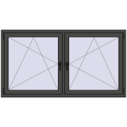 REHAU ENERGY-SAVING SYNEGO MD 1770x950 mm BASALT_GREY two-sided REHAU ENERGY-SAVING SYNEGO MD 1770x950 mm BASALT_GREY two-sided