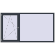 REHAU OPTIMUM EURO-DESIGN 70 2000x1100 mm ANTHRACITE_GREY_STRUKTURAL dwustronny REHAU OPTIMUM EURO-DESIGN 70 2000x1100 mm ANTHRACITE_GREY_STRUKTURAL dwustronny