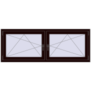 Okna skrzydłowe 1830x665 mm REHAU ENERGY-SAVING SYNEGO MD CHOCOLATE_BROWN dwustronny