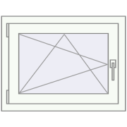 REHAU OPTIMUM EURO-DESIGN 70 720x550 mm RAL 9016 Traffic white two-sided