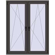 REHAU ENERGY-SAVING SYNEGO MD 1260x1595 mm BASALT_GREY dwustronny