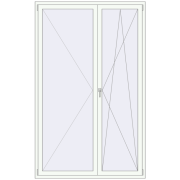 REHAU ENERGY-SAVING SYNEGO MD 1500x2400 mm BLACK_STRUCTURAL external