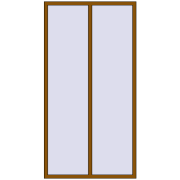 REHAU OPTIMUM EURO-DESIGN 70 1300x2500 mm GOLDEN OAK two-sided