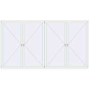 Okna skrzydłowe 4200x2300 mm REHAU OPTIMUM EURO-DESIGN 70 RAL 9016 Traffic white dwustronny Okna skrzydłowe 4200x2300 mm REHAU OPTIMUM EURO-DESIGN 70 RAL 9016 Traffic white dwustronny