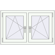 Okna skrzydłowe 1020x635 mm REHAU ENERGY-SAVING SYNEGO MD CHOCOLATE_BROWN zewnętrzny