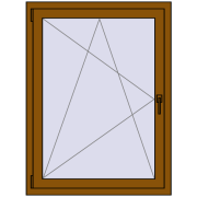 REHAU OPTIMUM EURO-DESIGN 70 850x1150 mm GOLDEN OAK two-sided