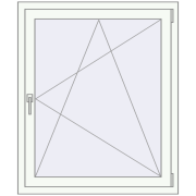 REHAU OPTIMUM EURO-DESIGN 70 860x1070 mm RAL 9016 Traffic white two-sided