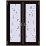 REHAU ENERGY-SAVING SYNEGO MD 1005x1370 mm BLACK_BROWN dwustronny