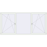 REHAU ENERGY-SAVING SYNEGO MD 3000x1450 mm RAL 9016 Traffic white two-sided