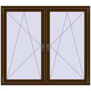 REHAU ENERGY-SAVING SYNEGO MD 1560x1400 mm DARK_OAK dwustronny REHAU ENERGY-SAVING SYNEGO MD 1560x1400 mm DARK_OAK dwustronny