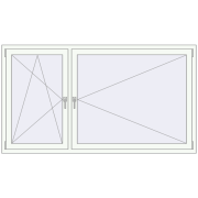 REHAU OPTIMUM EURO-DESIGN 70 2000x1115 mm RAL 9016 Traffic white two-sided