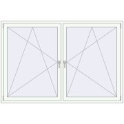 Okna skrzydłowe 2000x1350 mm REHAU OPTIMUM EURO-DESIGN 70 RAL 9016 Traffic white dwustronny