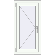 REHAU OPTIMUM EURO-DESIGN 70 500x1000 mm RAL 9016 Traffic white two-sided