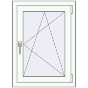 REHAU ENERGY-SAVING SYNEGO MD 580x805 mm RAL 9016 Traffic white two-sided