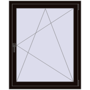 REHAU OPTIMUM EURO-DESIGN 70 1000x1200 mm BLACK_BROWN dwustronny