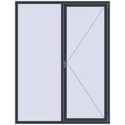 REHAU OPTIMUM EURO-DESIGN 70 1700x2200 mm ANTHRACITE_GREY_STRUKTURAL two-sided